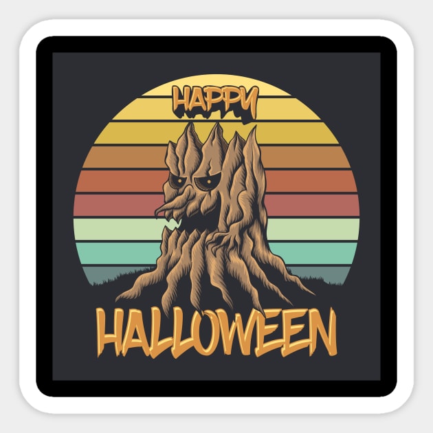 happy halloween t-shirt Sticker by moussatee